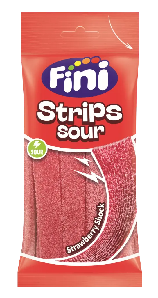 FINI JELLY SOUR STRAWBERRY TONGUES BELTS 90GM